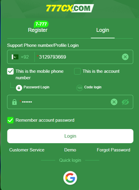 777CX-Login